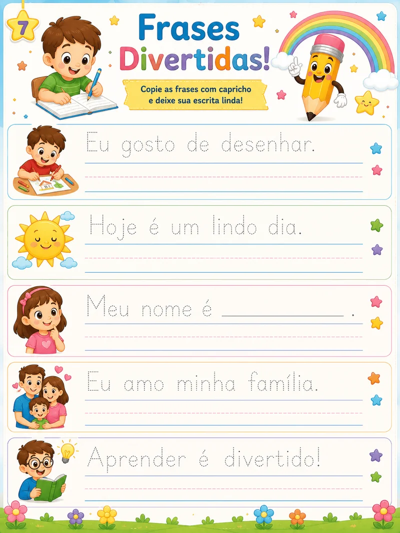Exercício Infantil - Frases
